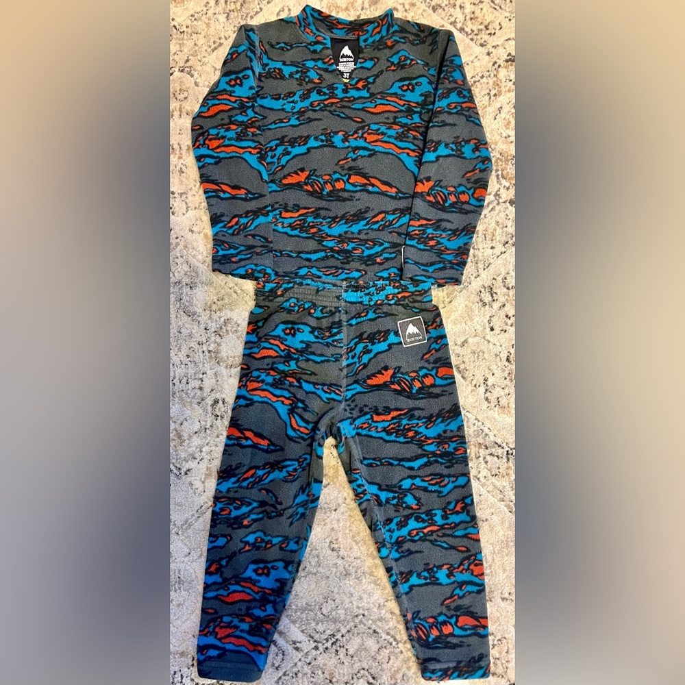 Burton Toddler Base Layer Set Fleece Size 3T